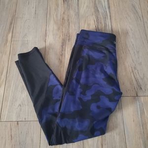 Calvin Klein Blue Camo Print Leggings M